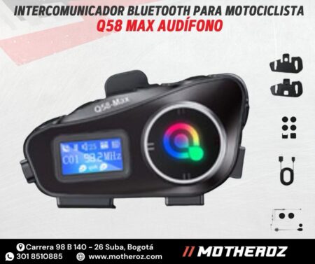 Intercomunicador Bluetooth para motocicleta Q58 MAX audífono